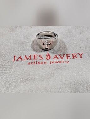 James Avery Sterling Wide Crosslet Ring
